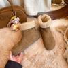 Two wearing warm snow boots for women's autumn and winter new thick-soled fluffy cotton shoes retro velvet short boots for women's shoes
