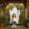Floating Ghost for Patio Trees Halloween Hanging Swing Decor with String Lights, Glowing Lighted Porch Ornaments Ornament Yard Tree, Outdoor