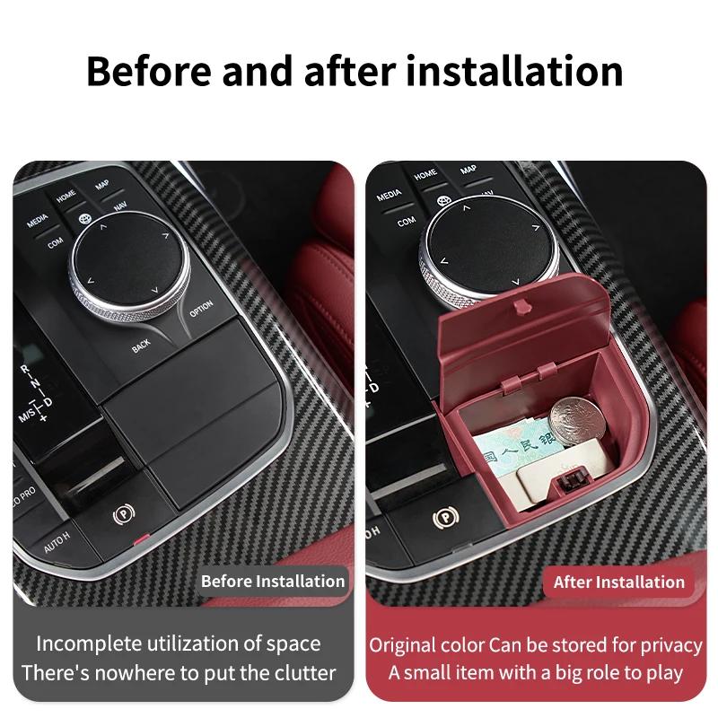 Autoaufkleber 2025 Heiß LHD Auto Schalthebel Gangschaltung Control Aufbewahrungsbox Zubehör Verkleidung Für BMW 3 4 Serie G20 G22 G26 I3 I4 IX3 X4 X3 G01