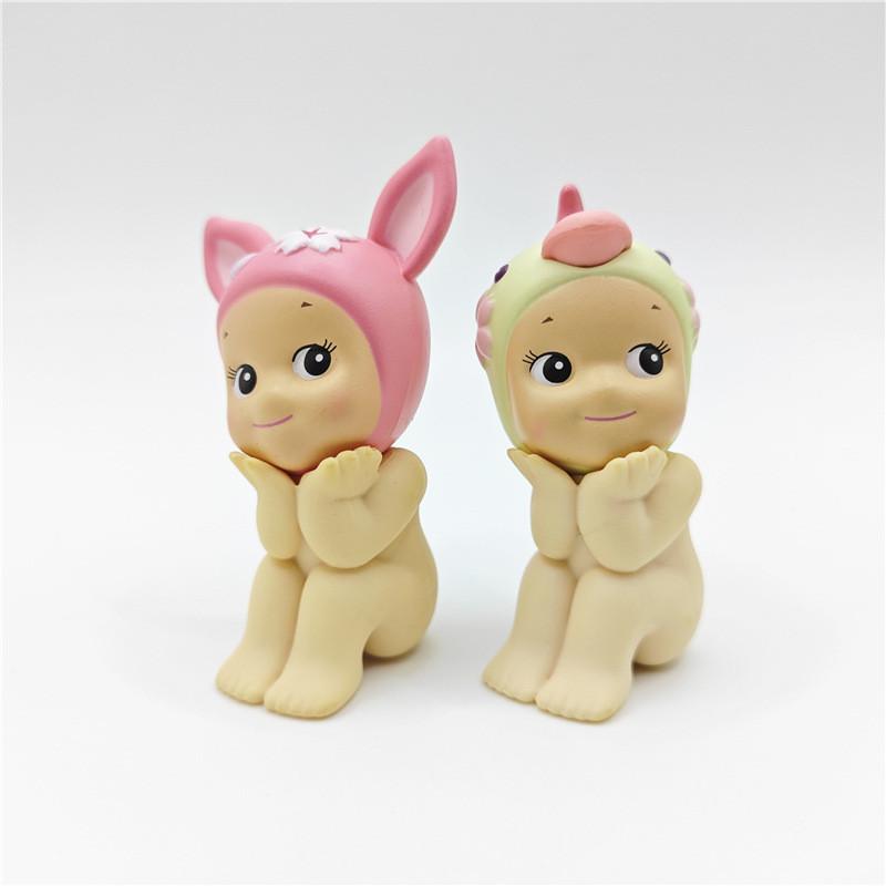 Sitting Sakura Series Cherry Blossom Collectible Toy Cake Decorations Car