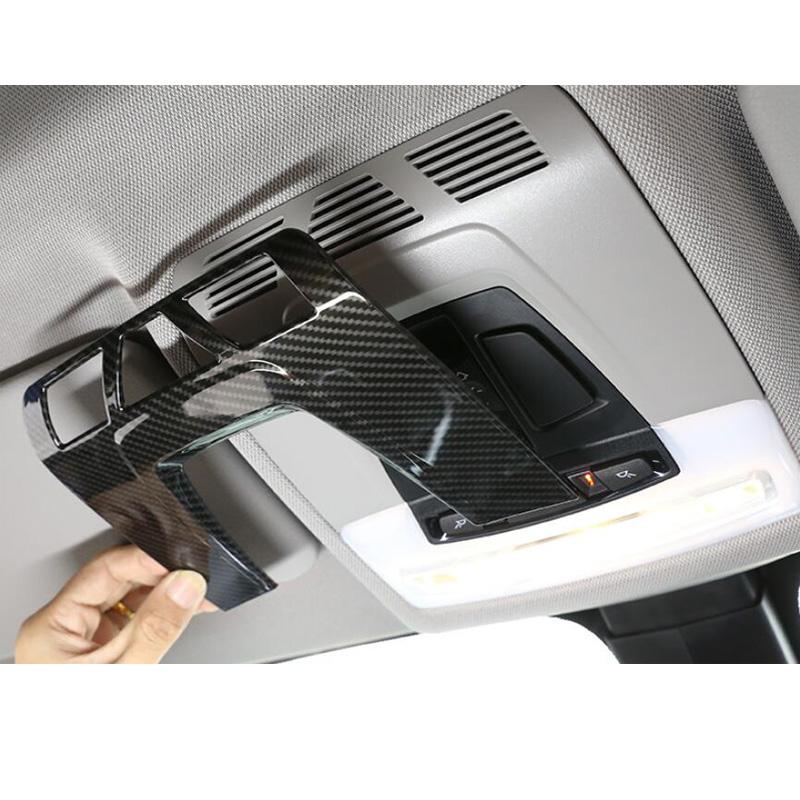 For BMW 1 2 3 4 Series F20 F22 F30 F36 13-19 Carbon Fiber Color Front Reading Light Lamp Panel Cover Trim Car Interior