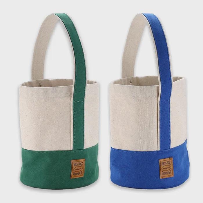 (20oz) Good Message Eco Bag Canvas Bucket Bag_3 Colors