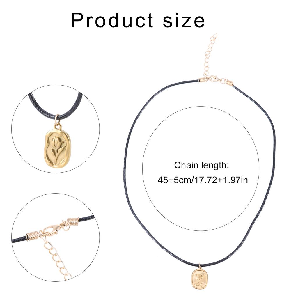 Elegant Irregular Pendant Necklace Adjustable Length Choker Stainless Steel Clavicle Chain Jewelry for Women and Girls