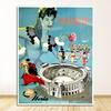 Germany Travel Canvas Paintings Vintage Wall Kraft Posters Coated Stickers Home Decor Gift Spain Madrid Bullfighting Berlin