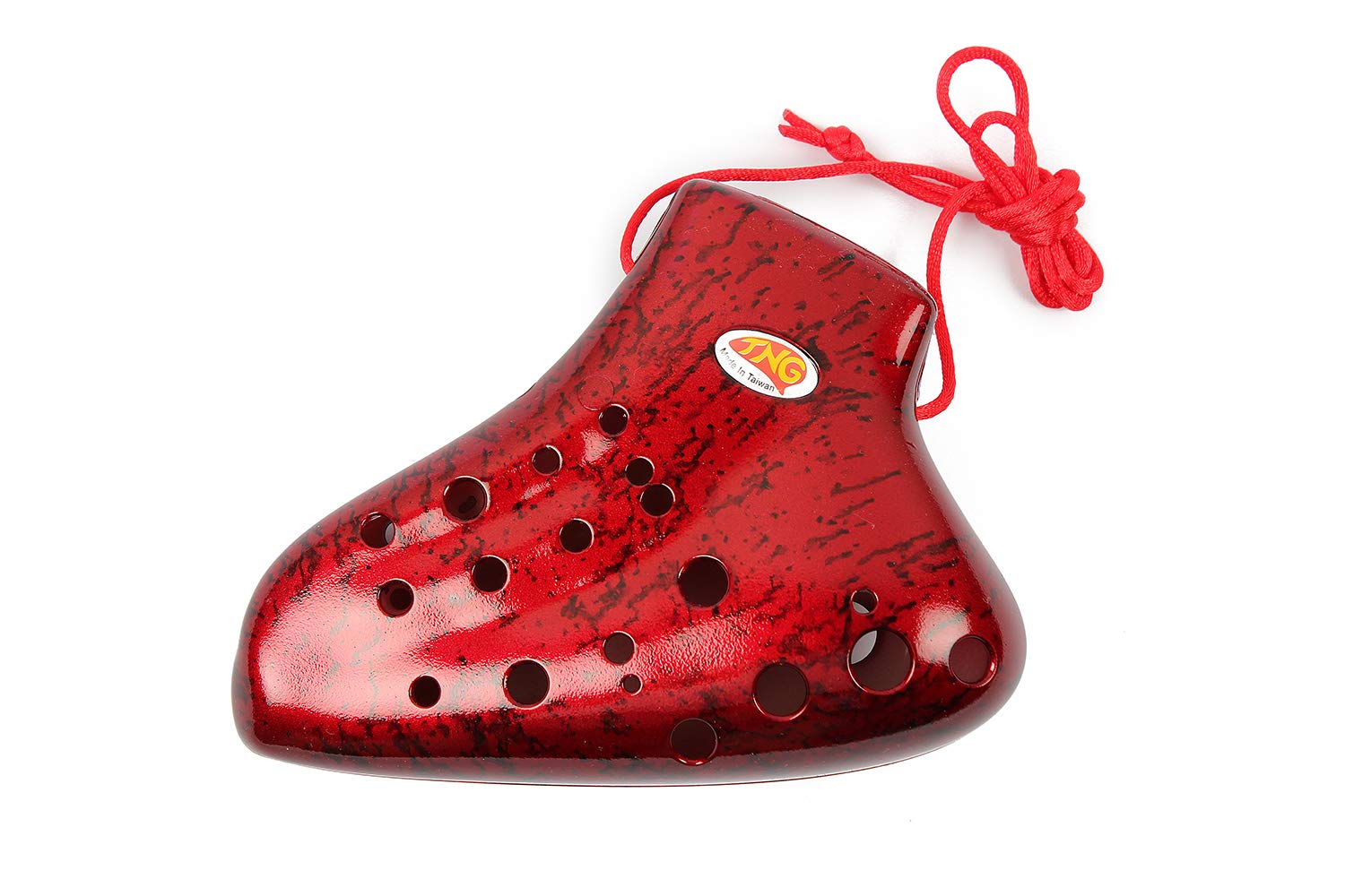 

TNG Ocarina Instrument Plastic AC Ocarina Tube Playing Resin Fingering Chart Included [12 Holes/Triple/Alto/C Key] (Red) червоний