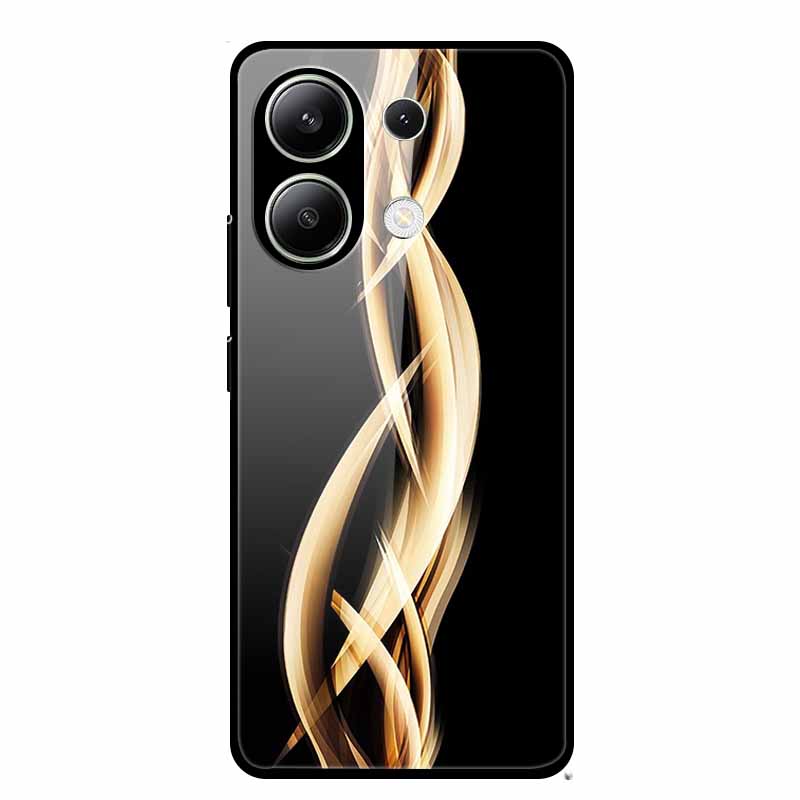 Glass Case For Xiaomi Redmi Note 13 Case Soft Bumper Tempered Glass Hard Back Cover For Redmi Note 13 Pro Phone Case Funda Coque