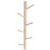 Punch Free Wall Mounted Coat Rack Towel Hanger Tree Branch Shaped Hat Rack for Living Room(Wood