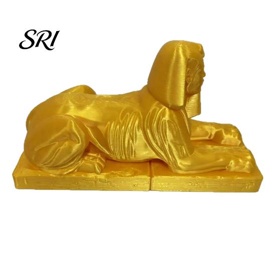 Golden Sphinx Decor Egyptian Collectible Figurine, 3D Printed Mini Statue, Light Luxury Decoration Vintage Egypt Souvenir Ornament for Home жёлтый