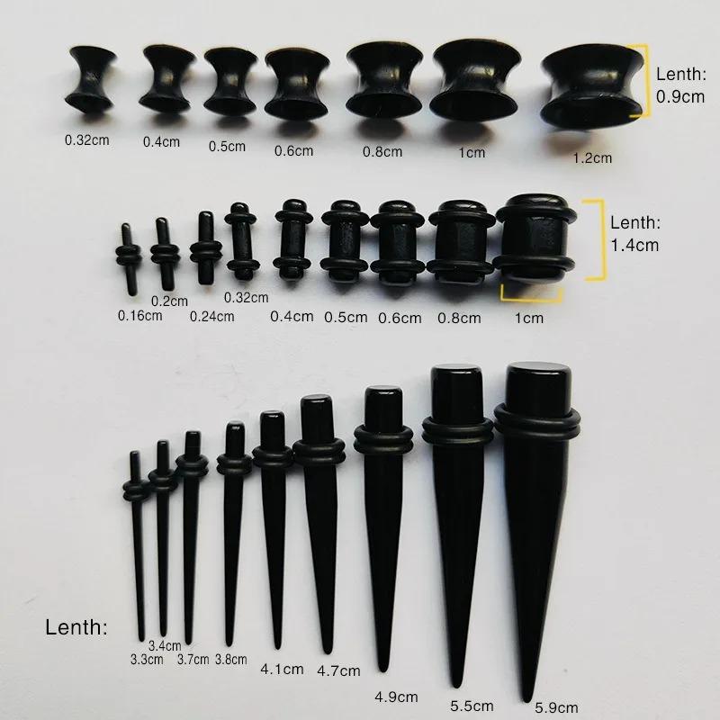 50pcs 14g-00g Ear Plugs Cone Auricle Puncture Jewelry Comfortable Piercing Earrings Ear Gauges Expanders Unisex Acrylic
