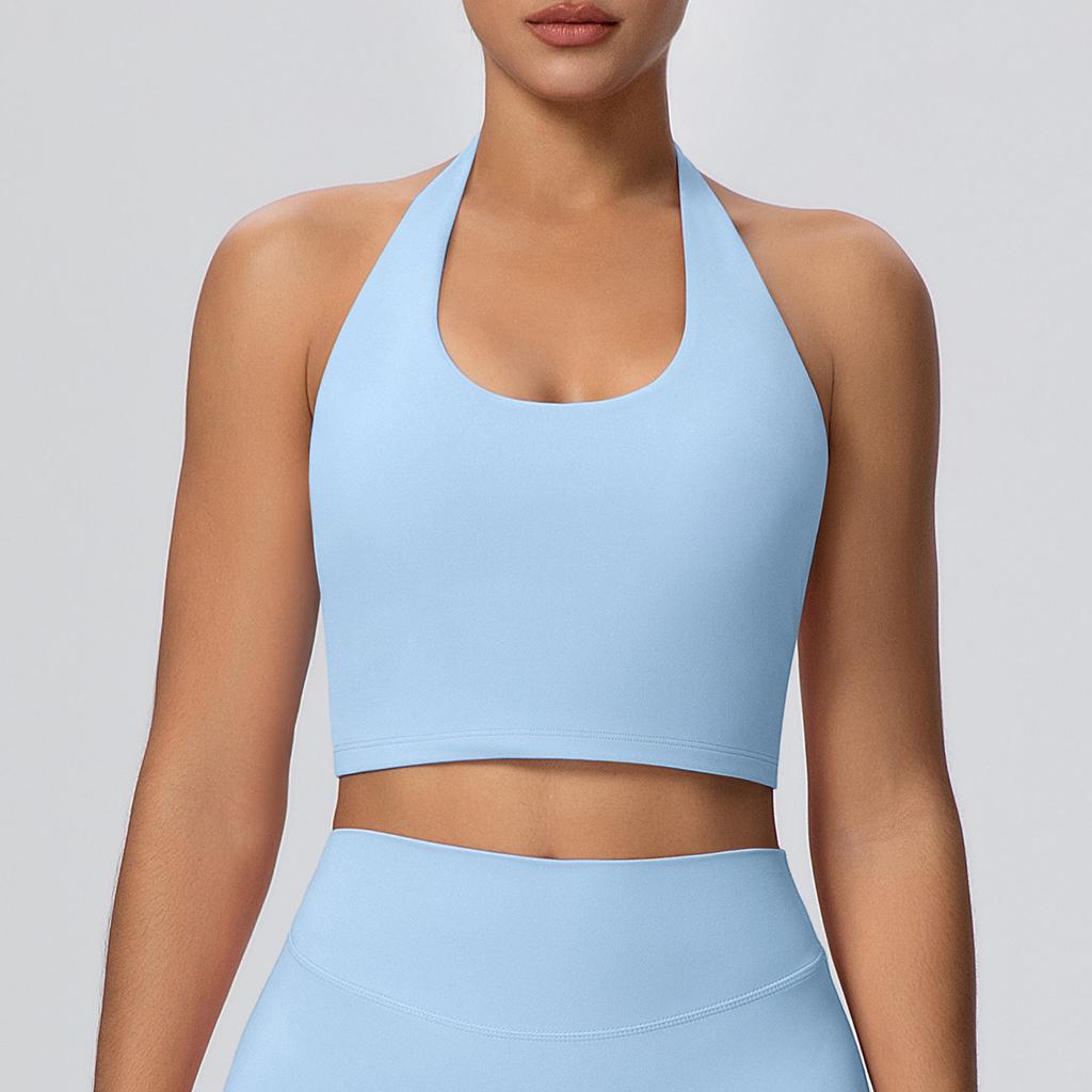 JYL Cloud Halter Yoga Top One Piece Padded Sports