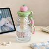 Water bottle1011 spring new high-value cute cartoon large-capacity children's straw cup portable large-capacity plastic cup