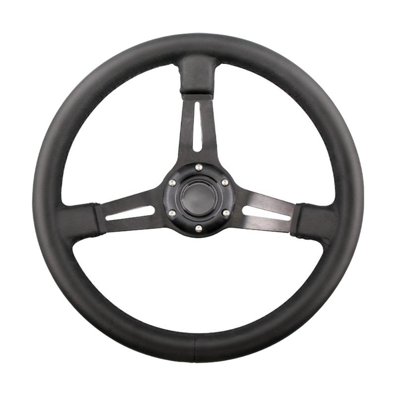Golf Cart Sports Style Steering Wheel with PU Cortex Material and Precise Fit for Club Car Golf Cart Parts