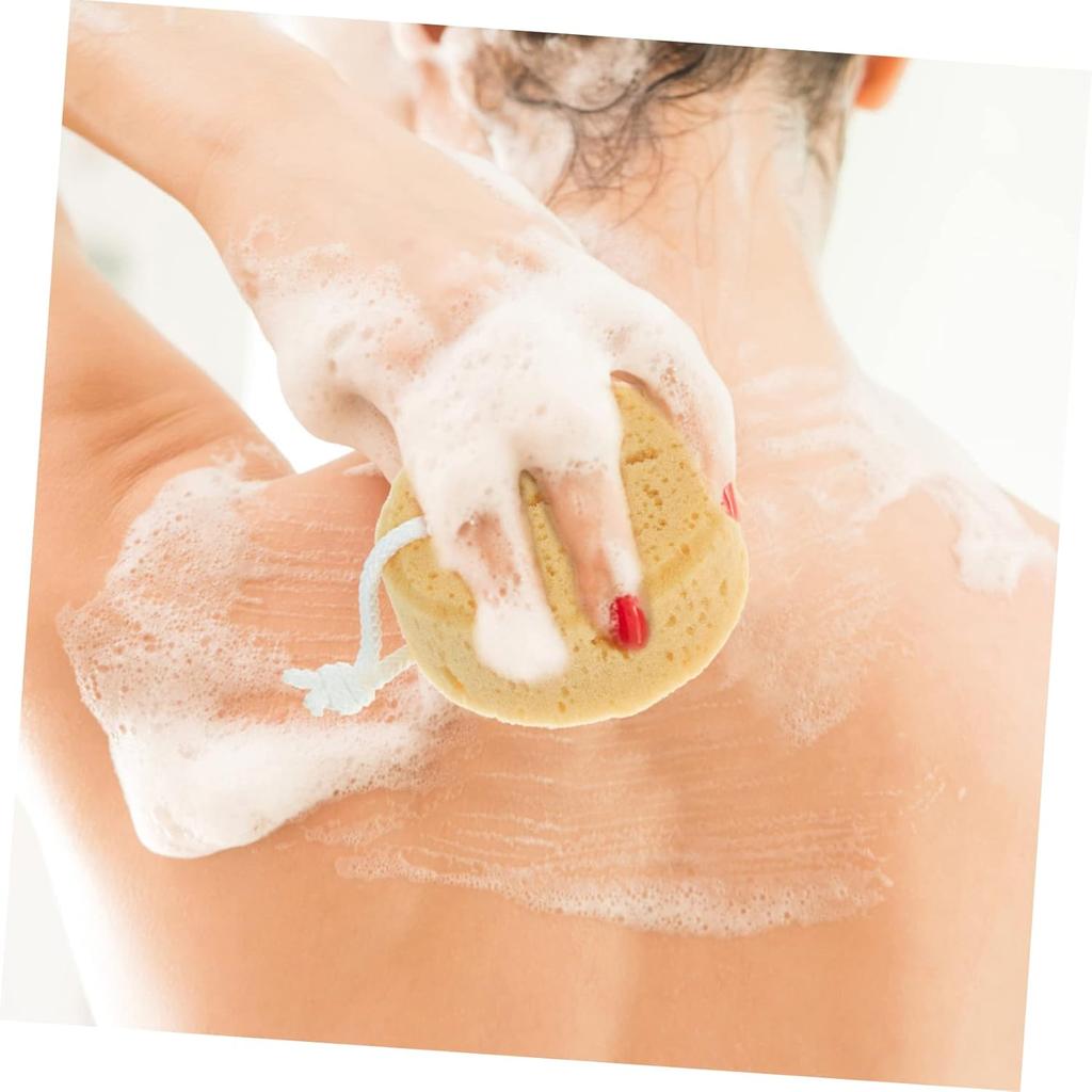 FRCOLOR 3Pcs Bath Sponge Scrubbers Bath Foam Shower Cleansing Exfoliating Scrubber Kids and Adults Soft Skin-Friendly Loofah Back Bathroom Honeycomb