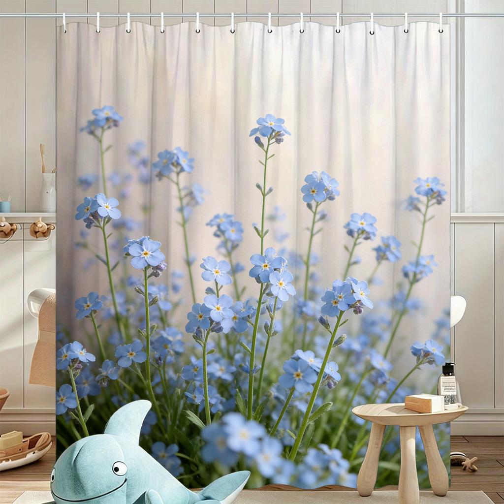 Vibrant Sunflower Field Waterproof Shower Curtain for Bright Bathroom Decor