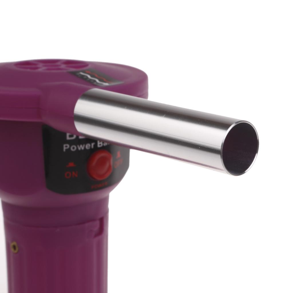 5V Purple USB Powered Air Blower Portable Handheld BBQ Fan with USB Cable Campfire Cooking Tools for Camping Picnic