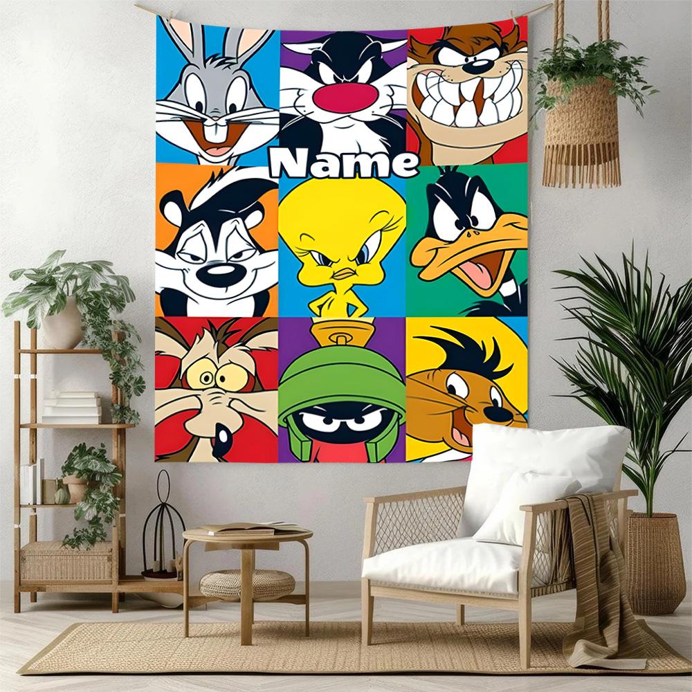 Warner Custom Your Name Wall Decor Tapestry Art For Pet Memorial Birthdaywedding Party Backdrop Family Gift