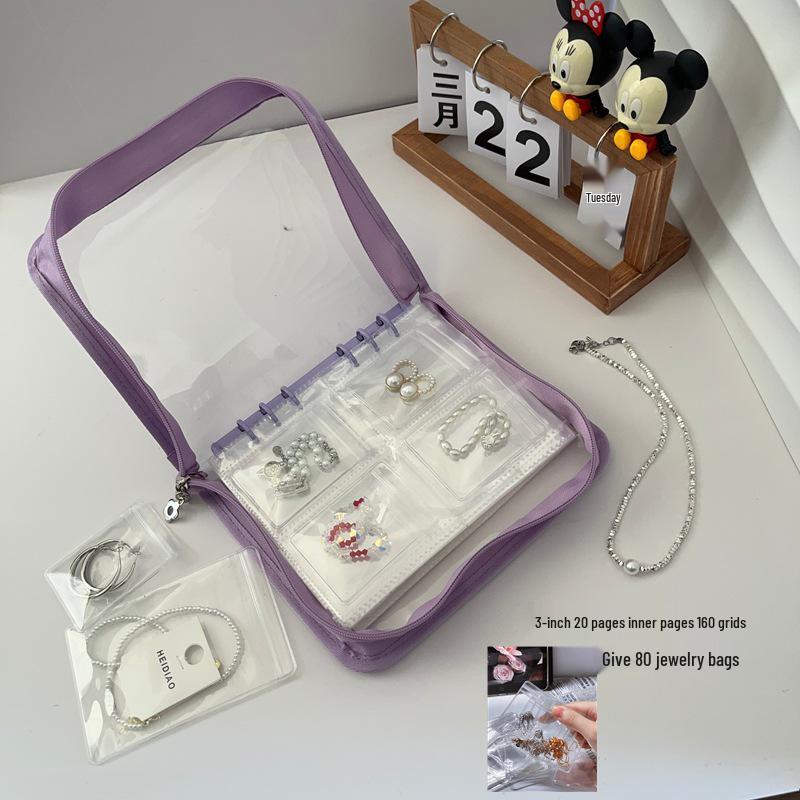 8cm Thick Jewelry Storage Book: Dustproof & Anti-oxidation PVC, Securely Holds Earrings & Bracelets