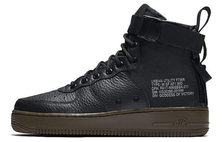 Nike Sf Air Force 1 Mid Black Dark Hazel Women s AA3966-003 36