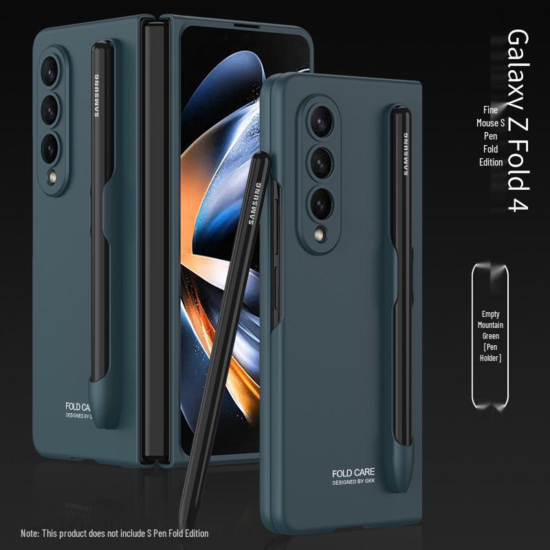 

Frosted Pure Color Pen Slot Protective Case for Samsung Fold4 Without Pen