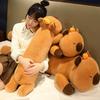 80-120cm Creative Cartoon Capybara Plush Doll Pillow Long Strip Lying Animal Capybara Plush Toy Gift for Girlfriend