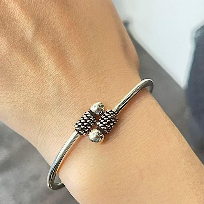 [Arif] Silver Bangle Tribal Silver925 Indian Jewelry Wrap Bracelet Unisex Women Men Handmade One-of-a-Kind 925 Sterling Silver Emerald