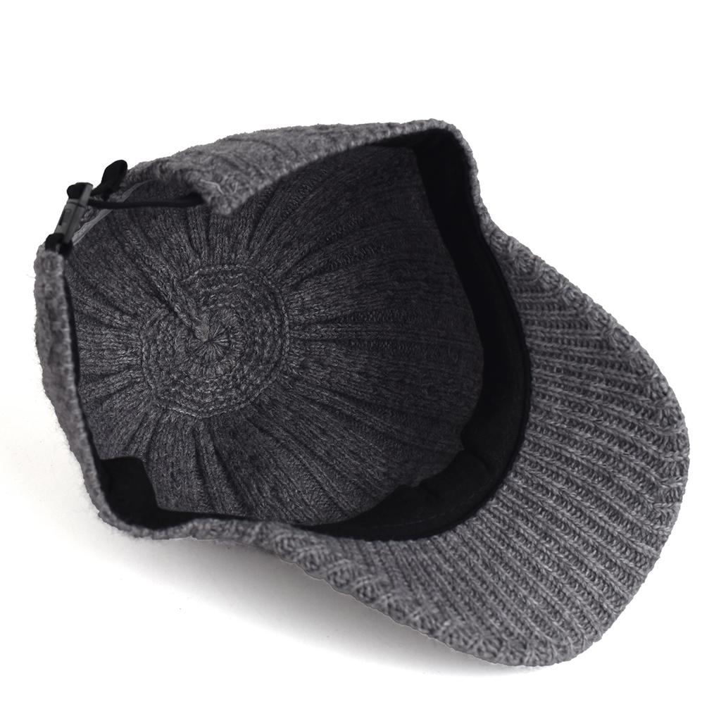 Trendy Knitted Baseball Cap For Men And Women  Autumn/Winter Fashion Peaked Hat, Versatile And Warm
