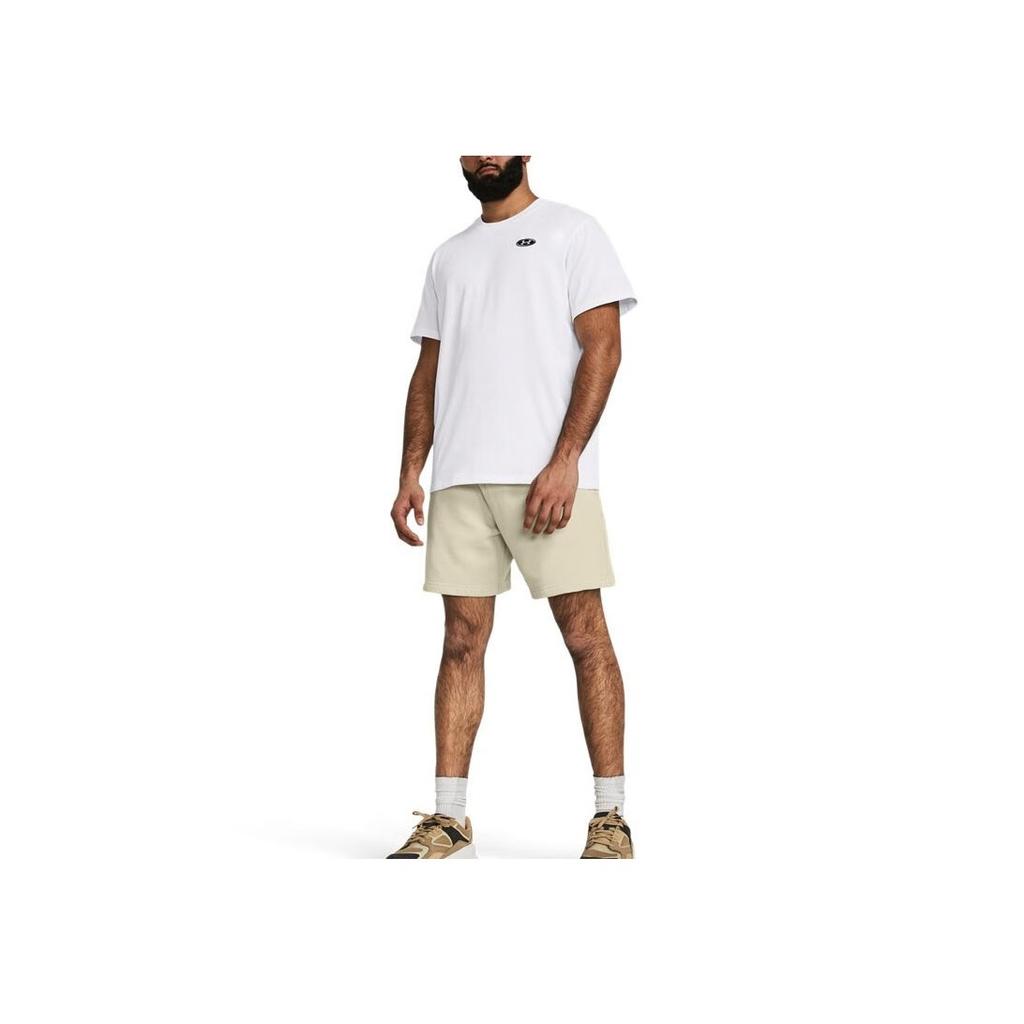 Under Armour Solid Color Casual Training Short Sleeve T-Shirt Men Tops White 1382902-100