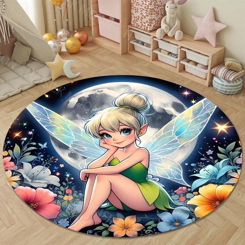 3D HD Princess Aladdin Cartoon Round Carpet, Living Room Bedroom Children's Room Comfort Rug, Non-Slip Durable Mat, Nice Gift