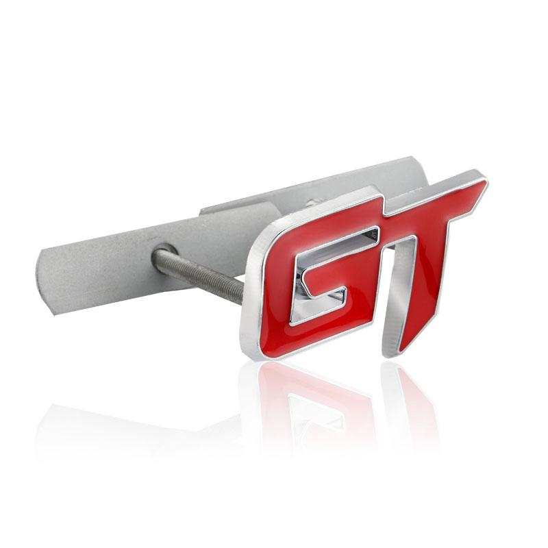 3D Metal GT Car Rear Trunk Emblem Sticker Decals Front Hood Grill Badge