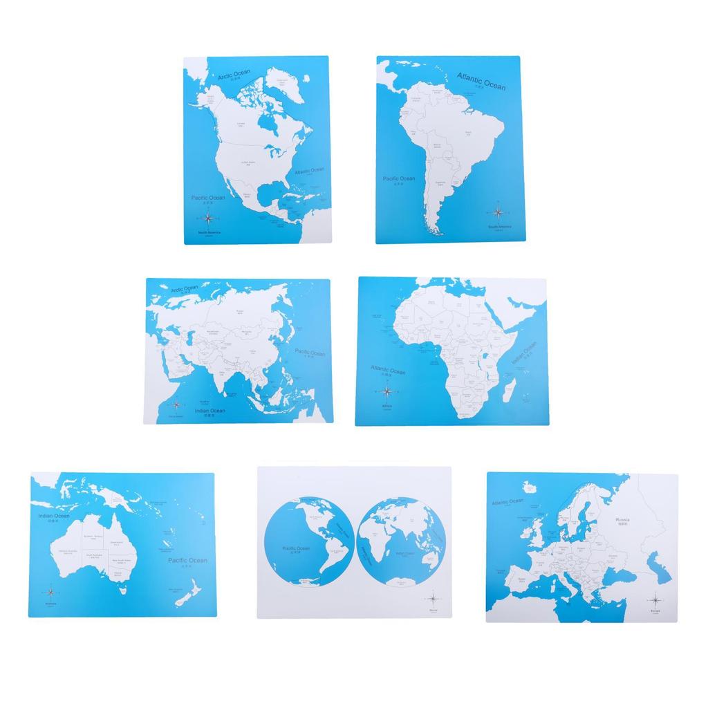 PVC Mapa Každého Kontinentu Rané Vzdělávání Dětské Dárky Učební Pomůcky Věkové Kategorie 3 Roky a Více