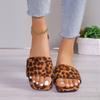 Women's Sandals 2024 Summer Platform Retro Sandals Woman Fashion Leopard Beach Slippers Women Plus Size36-43