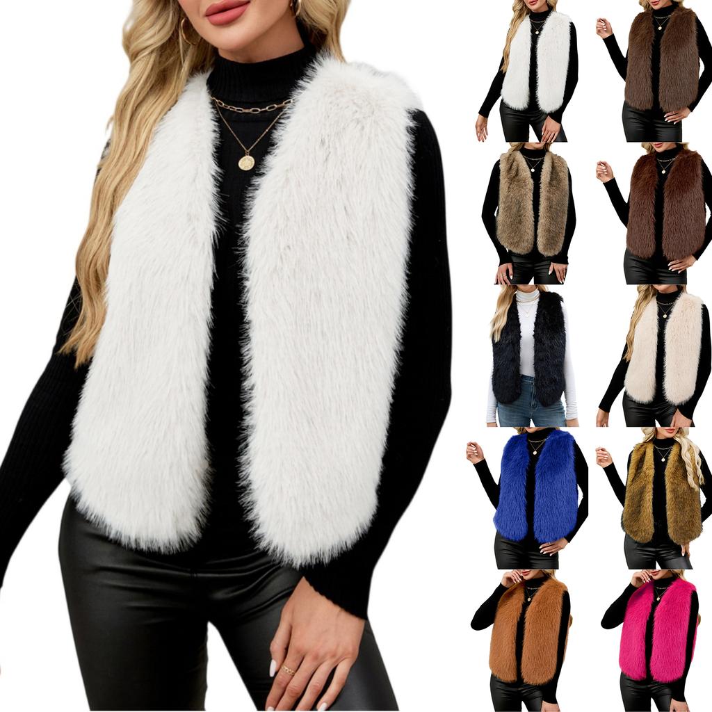 Fashionable Women's V-neck Vest Sleeveless Jacket