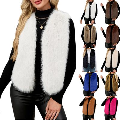 Modische Damen V-Ausschnitt Weste Ärmellose Jacke