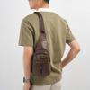 Chest Bag Vintage Soft Leather Crossbody Bag Men's Business Shoulder Bag