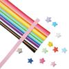 540Pcs/Set Origami Star Paper Solid Color DIY Paper Crafts School Teaching Handmade Colorful Lucky Star Paper Strip Decoration Kit Birthday Gift