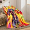 Colorful Dachshund with Sunglasses print blanket soft and cozy perfect for the living room bed sofa or a nap,gift