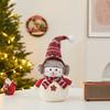 Christmas Snowman Plush Ornaments and Santa Doll Photo Props for Store Displays