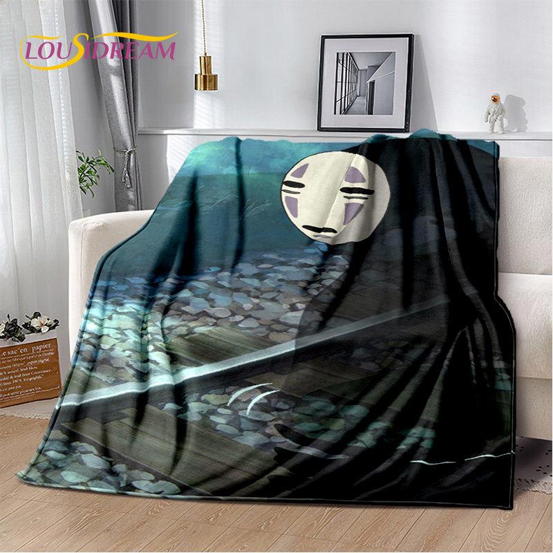 Spirited Away Cartoon Anime Soft Plush Blanket,Flannel Blanket Throw Blanket for Living Room Bedroom Bed Sofa Picnic Cover Kids