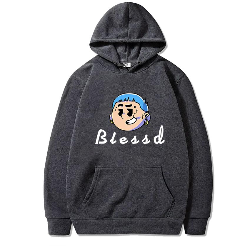 Trend Cartoon Blessd X Feid Ferxxoo Graphic Hoodies Men Women Funny Casual pullovers Unisex Fleece Long sleeve streetwear Coat