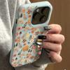 Custodia per Telefono con Texture Piegata e Motivi Floreali e Vegetali Autunnali per iPhone 16 15 14 17 Air 12 13 Pro Max 16 Plus Cover Morbida