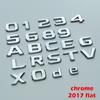 ABAL1 2.3cm DIY Flat Letters Numbers ABS Car Emblem for MB Since 2017 Trunk Nameplate Logo Sticker Chrome Glossy Matte Black