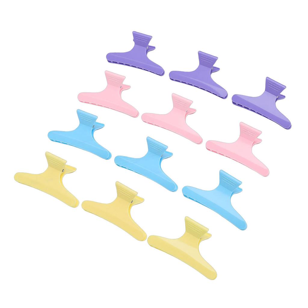 Hair Clips for Styling Sectioning Cutting Coloring Hair Claw Clips Clamps with Fixed Teeth 3.2 Inch 24 Pieces