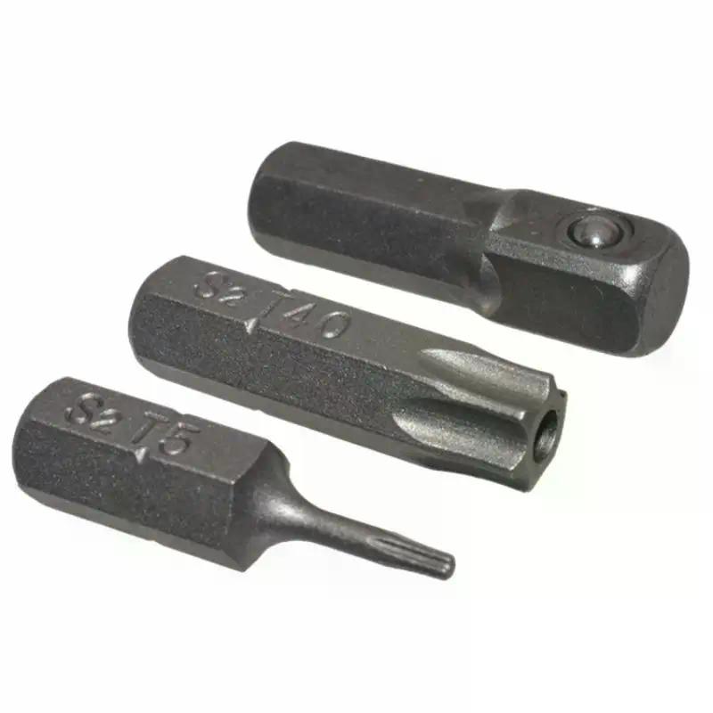 1/2Sets Screwdriver Bits T5 To T40 1/4 Inch Hex Shank For Electric Drill With 25mm Adapter Extension Set Star Key Tool Kit