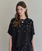 MAXZA Metal Studded Loose Fit Short Sleeve T-Shirt