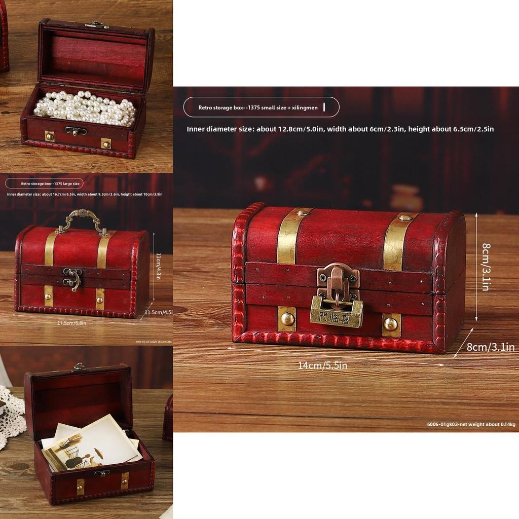 Wooden Privacy Storage Box With Lock For Jewelry And Keys For Bedroom And Living Room