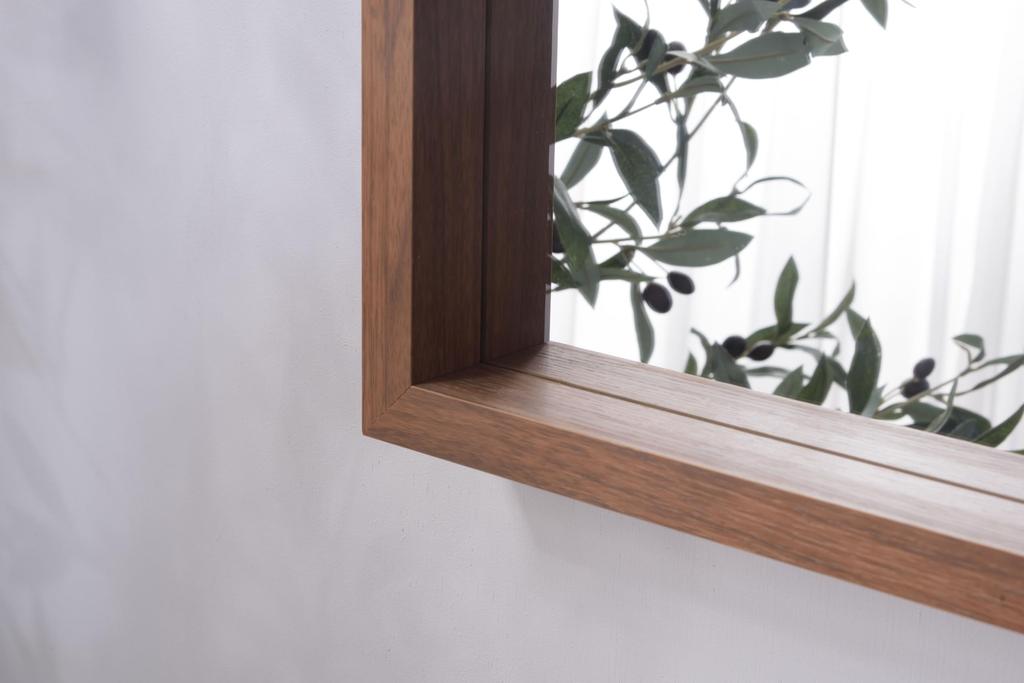 Azumaya-kk AZUMAYA Mirror, Large, Walnut Color, MU-034WAL