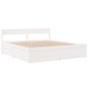 Vidaxl Bed Frame Without Mattress, White, 180X200 Cm, Solid Pine Wood