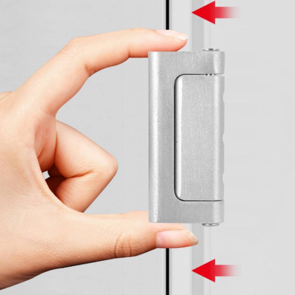 Anti-Theft Door Lock Aluminum Alloy No-Drill Door Latch Slide Bolt Lock Child Safety Flip Latch Scratch Resistant for Apartment
