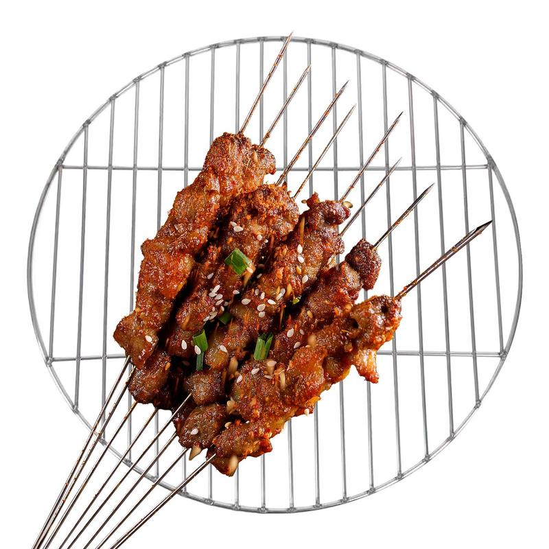 201 Stainless Steel round BBQ Grill Mesh Home Roast Nets Bacon Grill Tool Iron Nets barbecue accessories non-stick BBQ Mat Grid