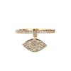 Hot-selling micro-inlaid zircon eye ring, exquisite full diamond small and versatile index finger ring temperament jewelry